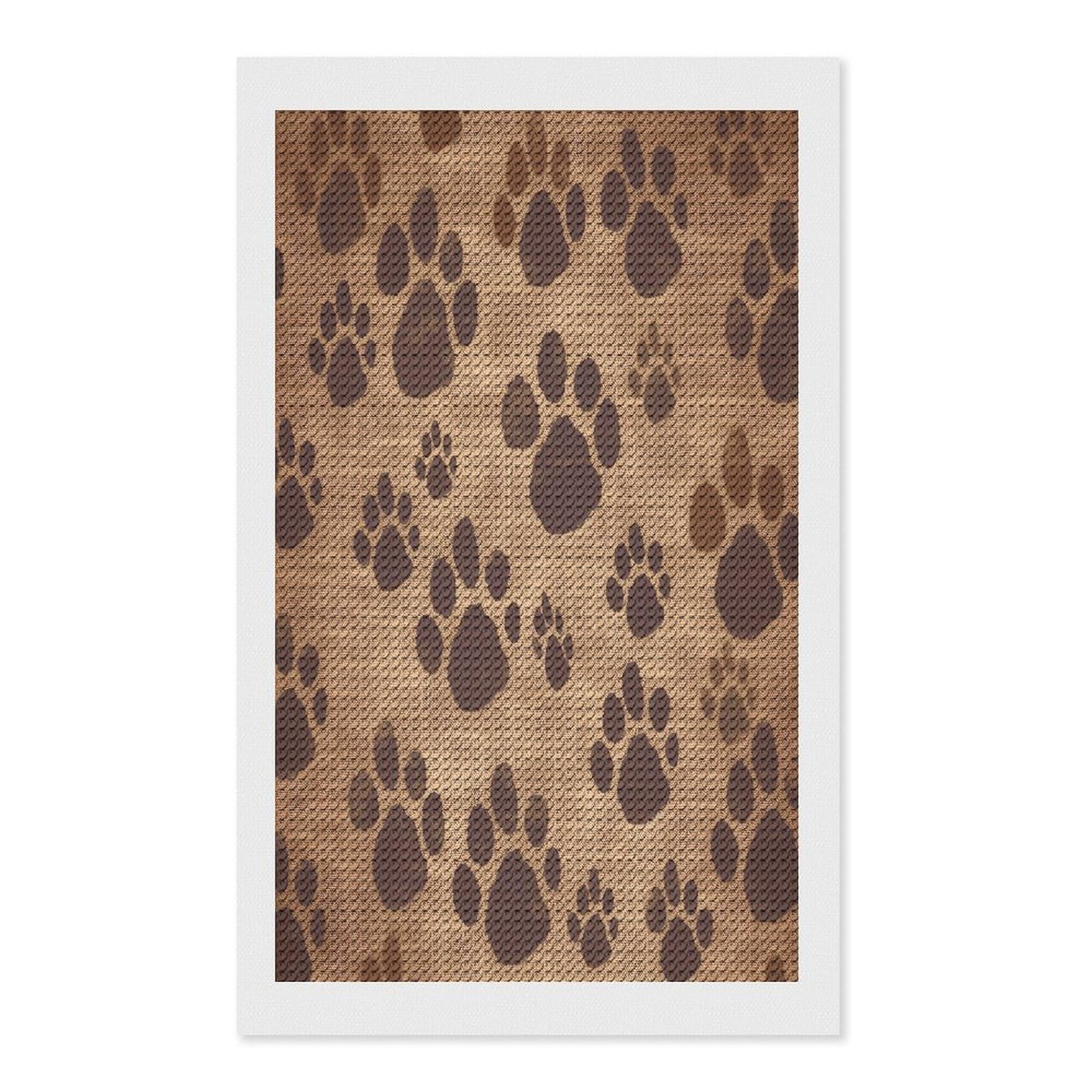 FekiLoot Paw Prints Art Diamond Painting Kits for Beginners DIY Diamond Art Kits for Adults Full Drill Round Diamond Dot Gem Art Painting Fun DIY Crafts for Home Kitchen Wall Decor Gift 12"x20"