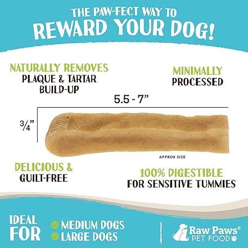 Miniatura 3 de Raw Paws Himalayan Yak masticables para perros, masticables grandes (4 unidades) - Queso del Himalaya para perros grandes - Huesos de yak para