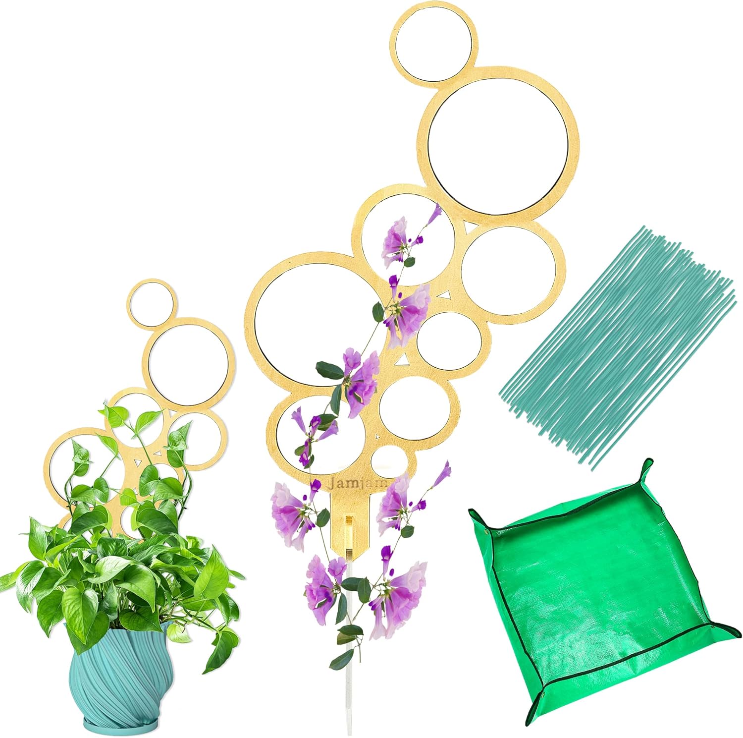 JamJam Plant Trellises 23'' Wooden Round Plant Trellis