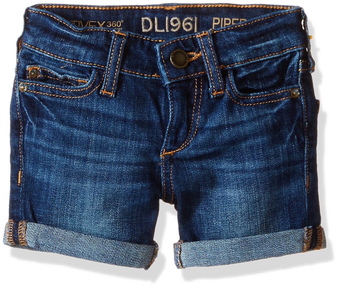 DL1961Girls' Big Toddler Piper Rolled Cuff Short