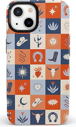 Vista 346 de Casely Funda para iPhone 13 Compatible con MagSafe Color Splash de medianoche Funda retro abstracta Color de medianoche Splash Abstracto
