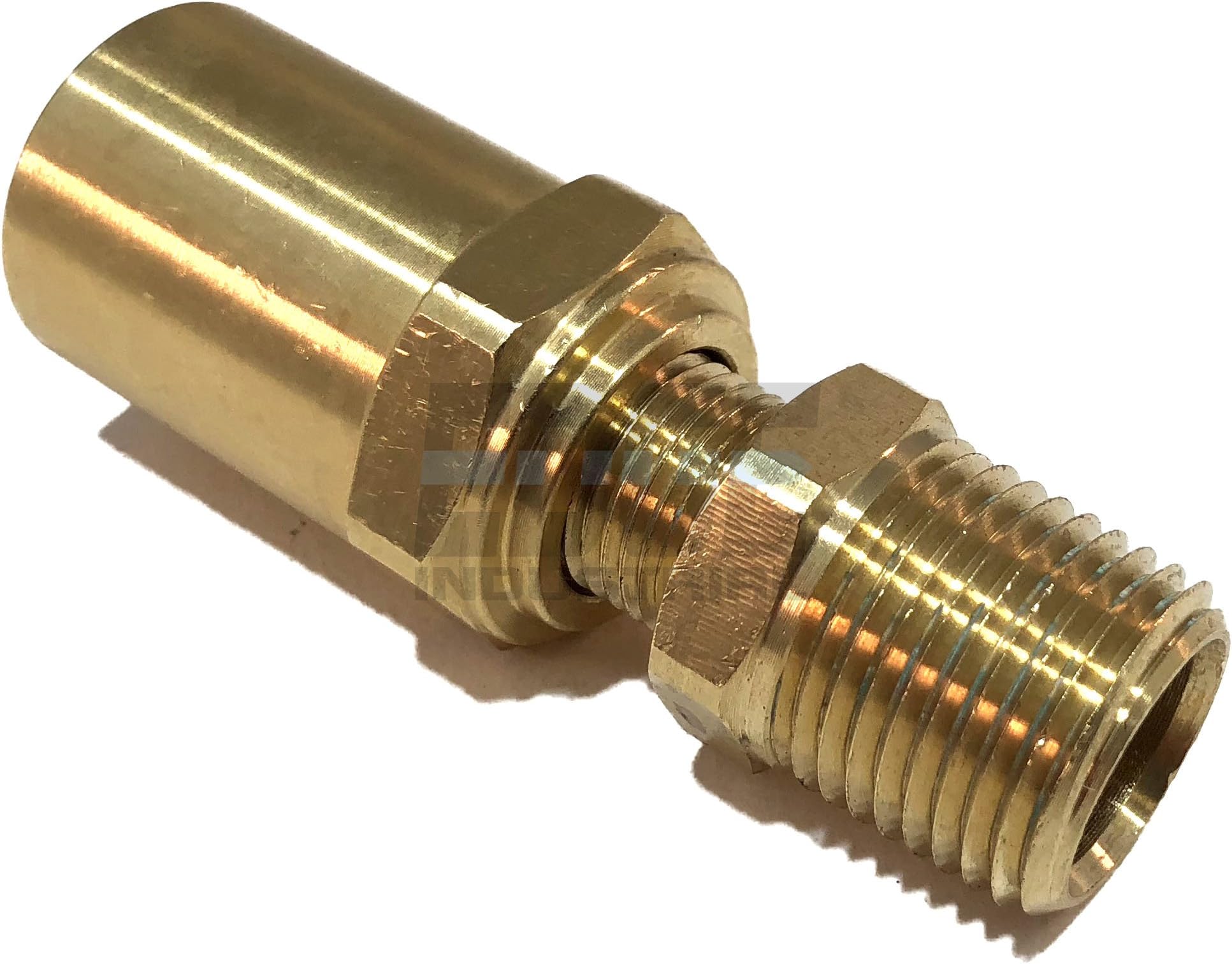 EDGE INDUSTRIAL BRASS REUSABLE FITTING ADAPTER 1/4" NPTF MALE X 3/8