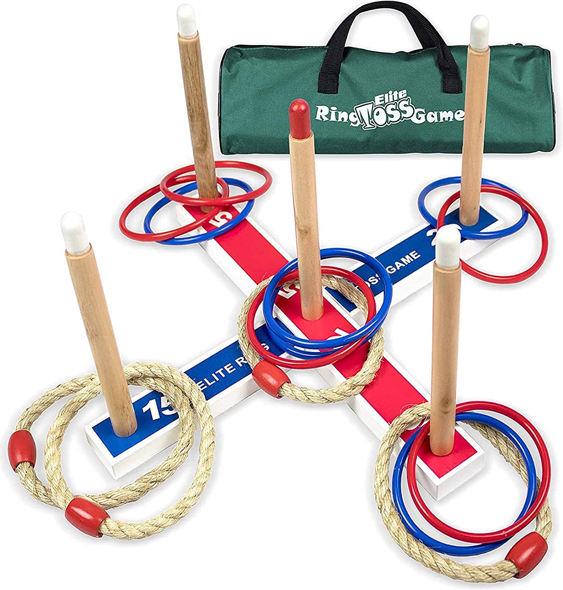 Elite Sportz Ring Toss Game - Outdoor & Indoor Fun for Children & Adults, Includes Carry Bag