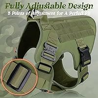 Vista 58 de rabbitgoo Tactical Dog Harness for Large, Heavy Duty Pet Harness with Handle, No-Pull Service Vest Large Breed, Adjustable Military Dog Vest for