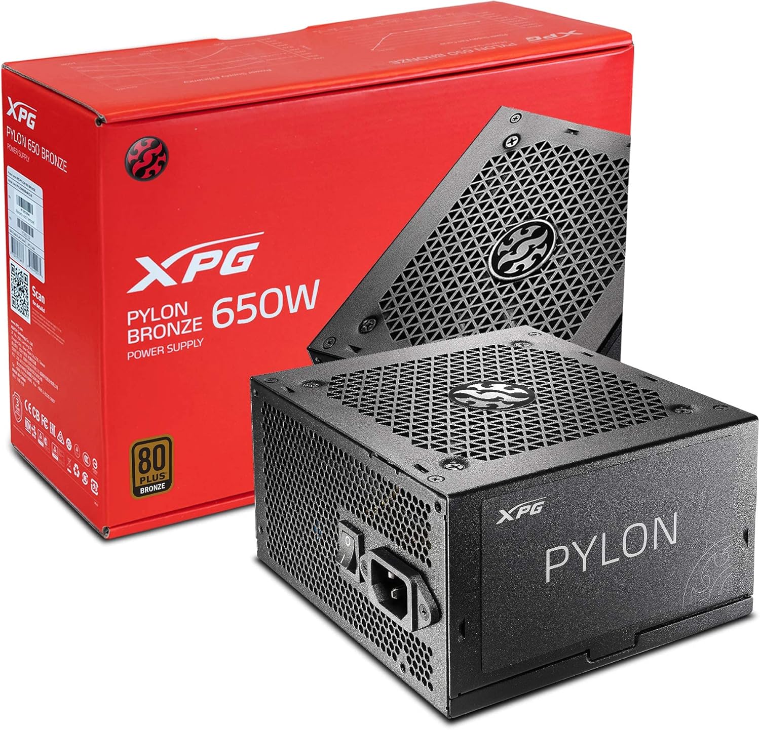 XPG PYLON パイロン 650W PC電源ユニット [ 80PLUS Bronze認証取得 ] PYLON650B-BKCJP 玄人志向  80PLUS