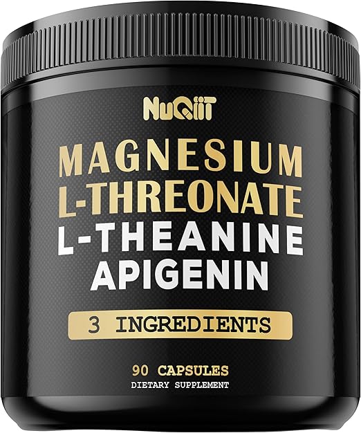 Magnesium LThreonate 1500mg LTheanine 200mg Apigenin 100mg Supplement 90