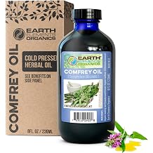 Comfrey Oil Raw with Sunflower Oil, Infused Herbal Remedy, Support for Bruises, Sore Muscles, Skin, Organic Skincare for All Skin Types - 8 fl oz
