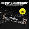 Corsair MP600 Core XT 1TB M.2 PCIe Gen4 NVMe SSD - حتى 5900 ميجابايت/ثانية - QLC NAND - M.2 2280 - PCIE 4.0 لأجهزة الكمبيوتر المحمولة وأجهزة الكمبيوتر المكتبية - أسود