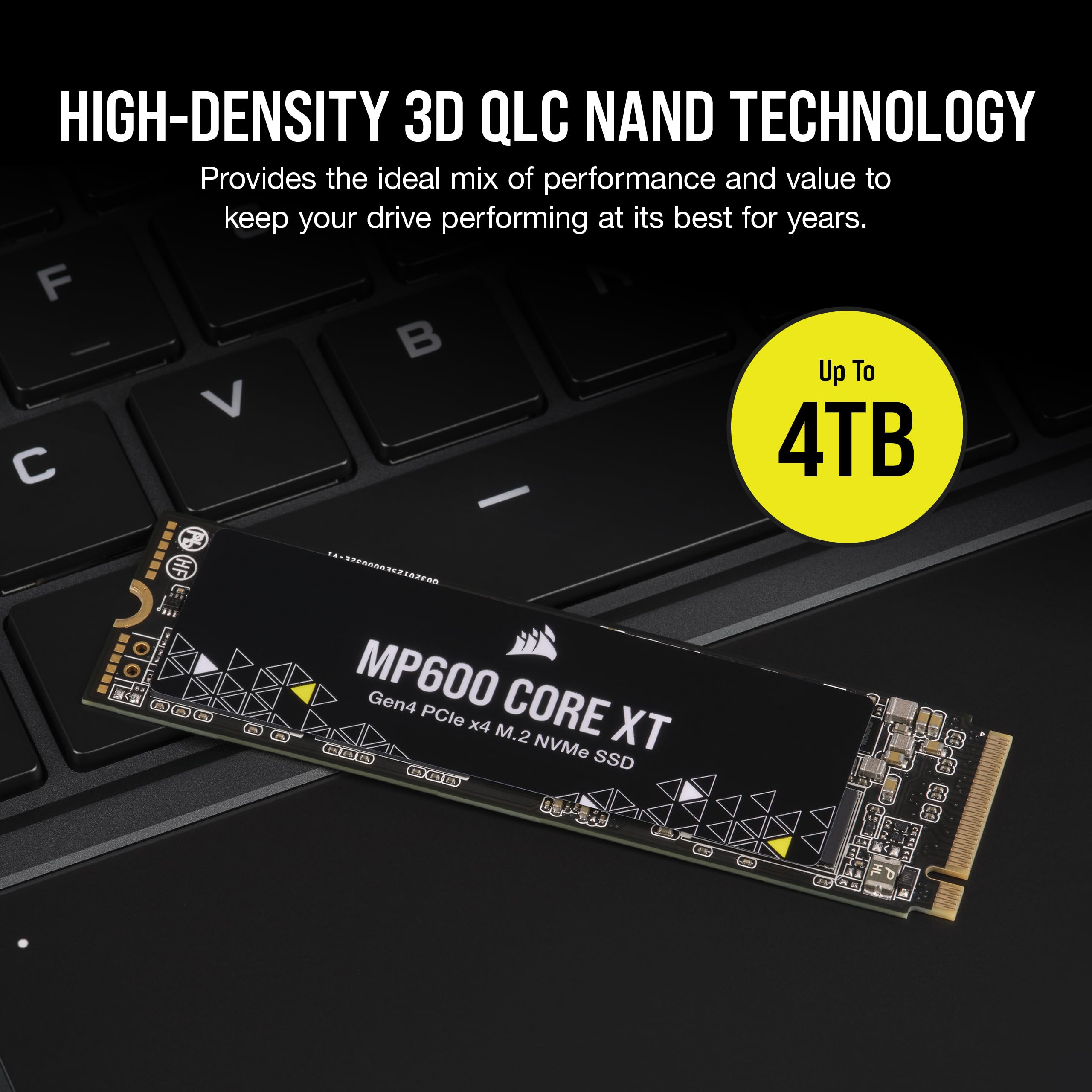 Amazon.com: Corsair MP600 CORE XT 1TB M.2 PCIe Gen4 NVMe SSD