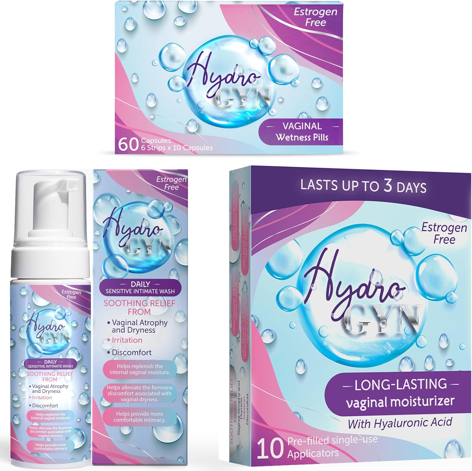 Terramed Just Think Comfort Dryness relief : gel + oral supplement+ femine wash