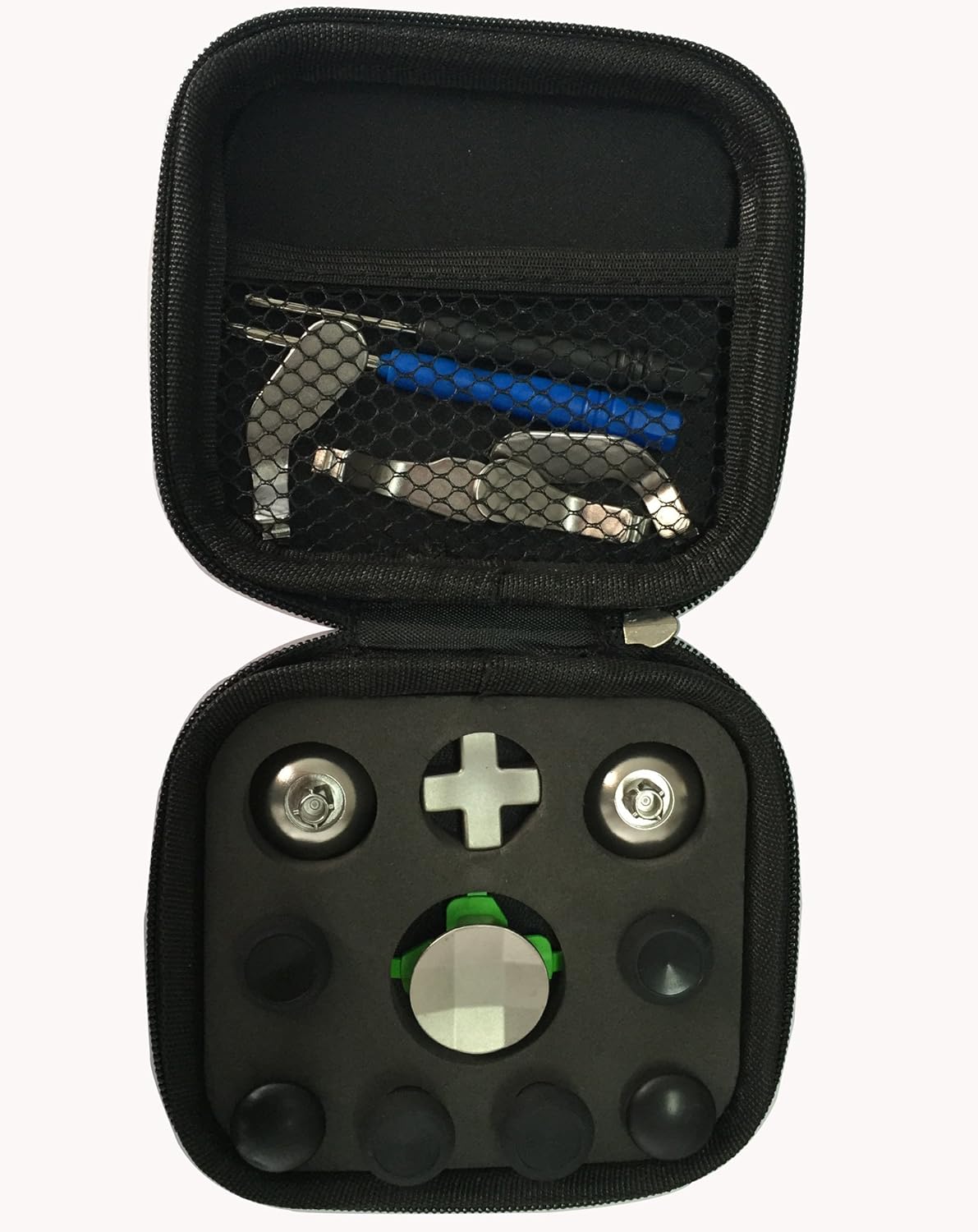 Full Set of Thumbsticks, D-pads and Paddles Trigger Replacement for Xbox One Elite Controller - Black