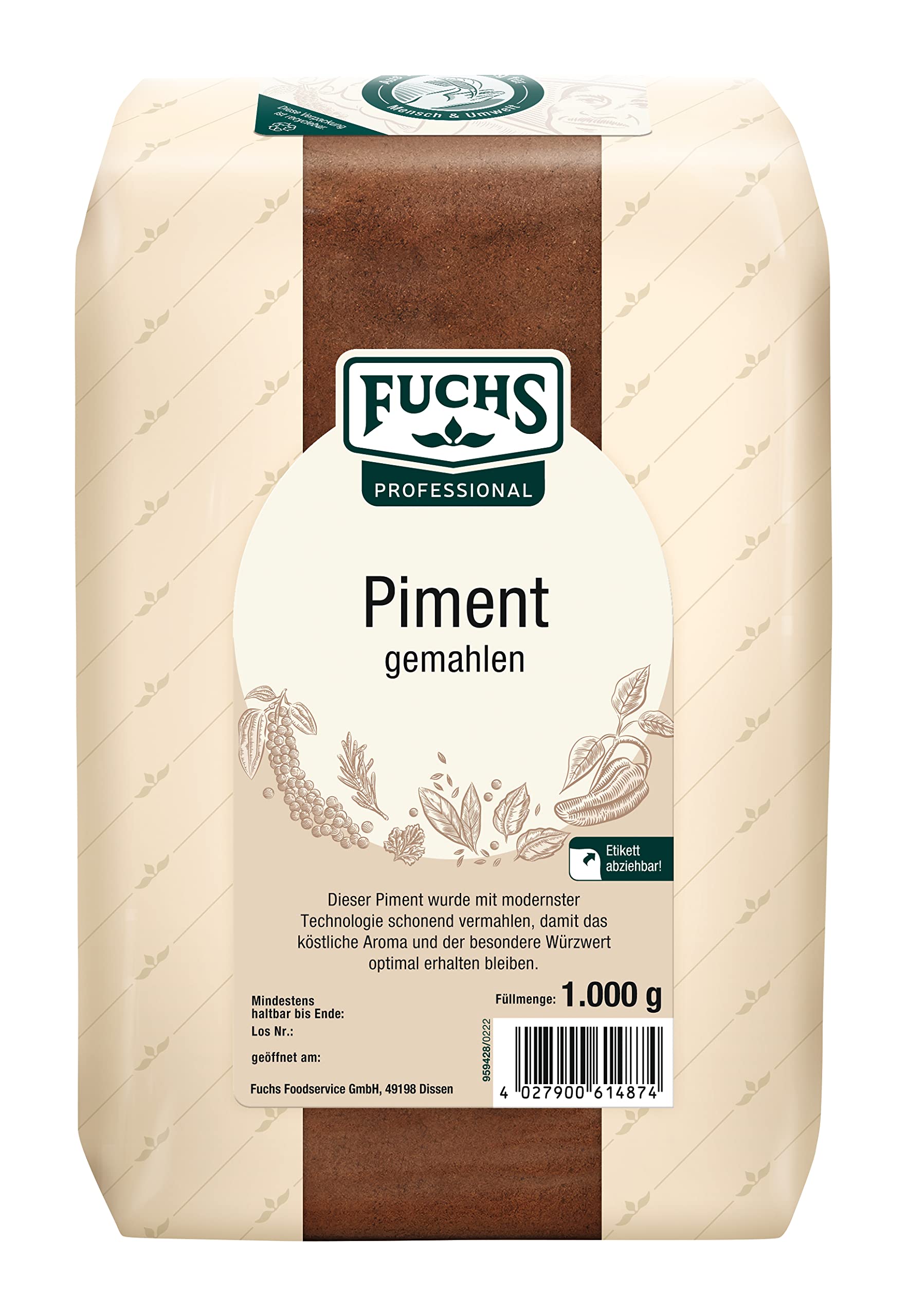 Fuchs Piment gemahlen, 2er Pack (2 x 1 kg)