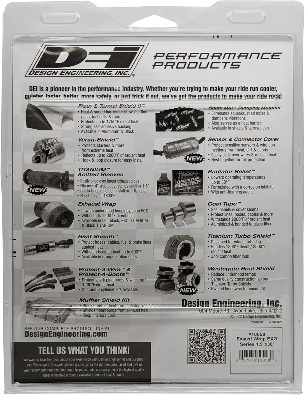 Design Engineering 010058 EXO Series Black 1.5" x 30' Exhaust and Pipe Wrap