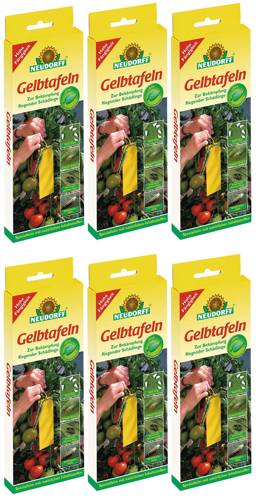 6 x 21 (126 STK) Neudorff Amarillo pizarras (kleinformatig) insektizidfrei
