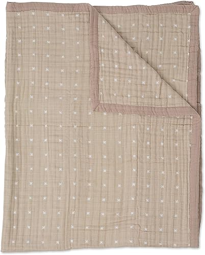 Miniatura 18 de Little Unicorn - Manta acolchada de muselina extrasuave de varias capas, tamaño extragrande, para niños y familias (rosas de acuarela) Rosas de