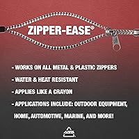 Vista 3 de Zipper-Ease - Barra lubricante con cremallera para lubricar y proteger todas las cremalleras, ideal para mochilas, tiendas de campaña, chaquetas