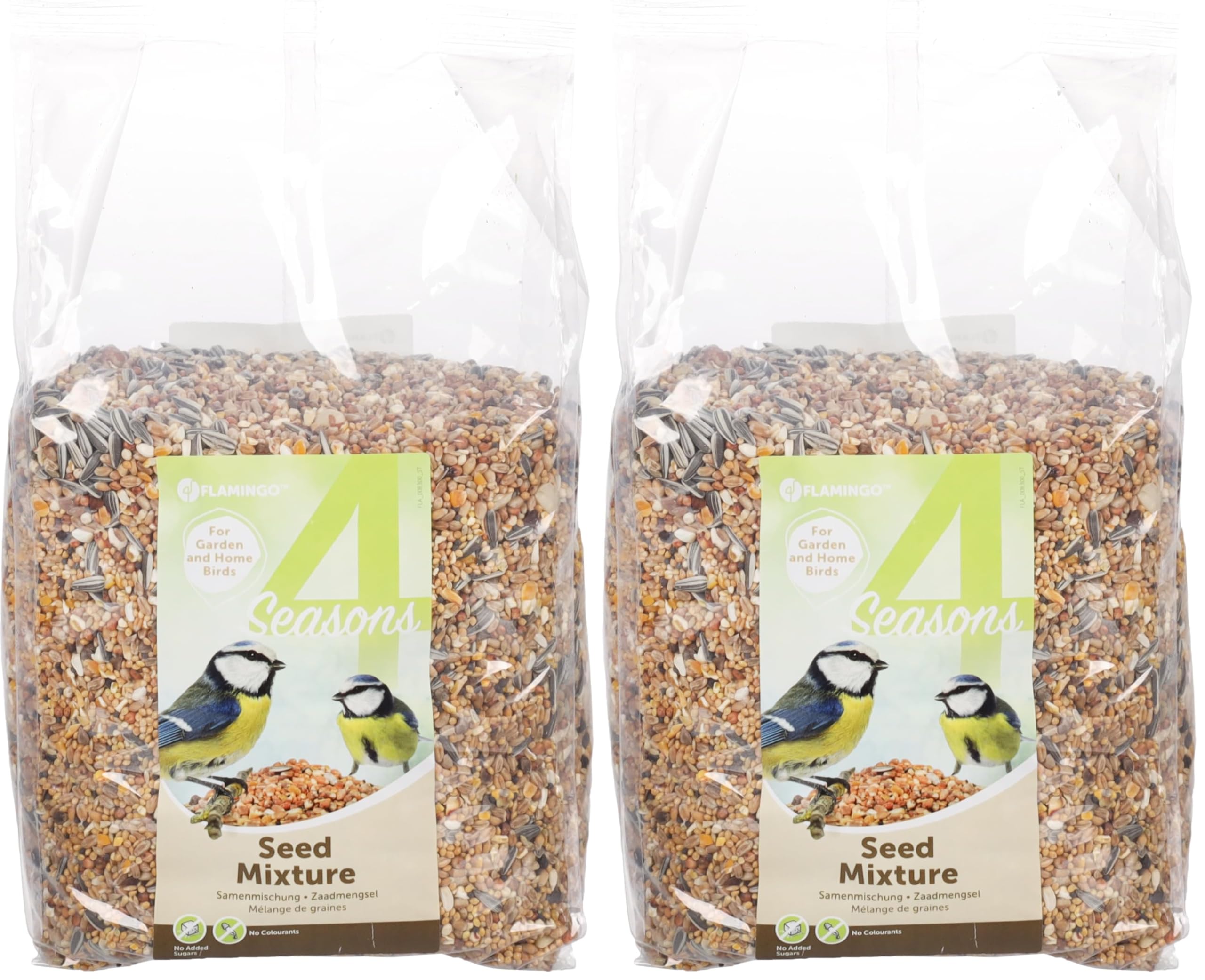 Flamingo Wildvogelfutter – Premium-Qualität – Saatmischung 2,5kg Vogelfutter für Wildvögel (Packung mit 2)