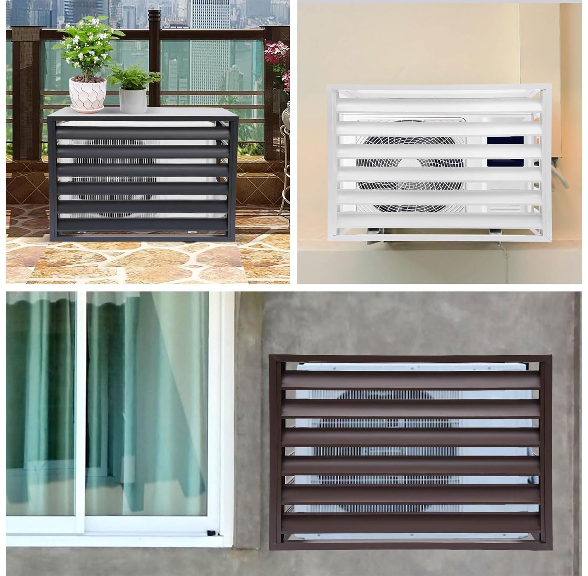 100*70*50(1.5P) cubierta aire acondicionado exterior Rejilla Para Aire Acondicionado Aluminio Puesto De Flores Impermeable ​Persianas Estante Para Plantas de alta capacidad de carga