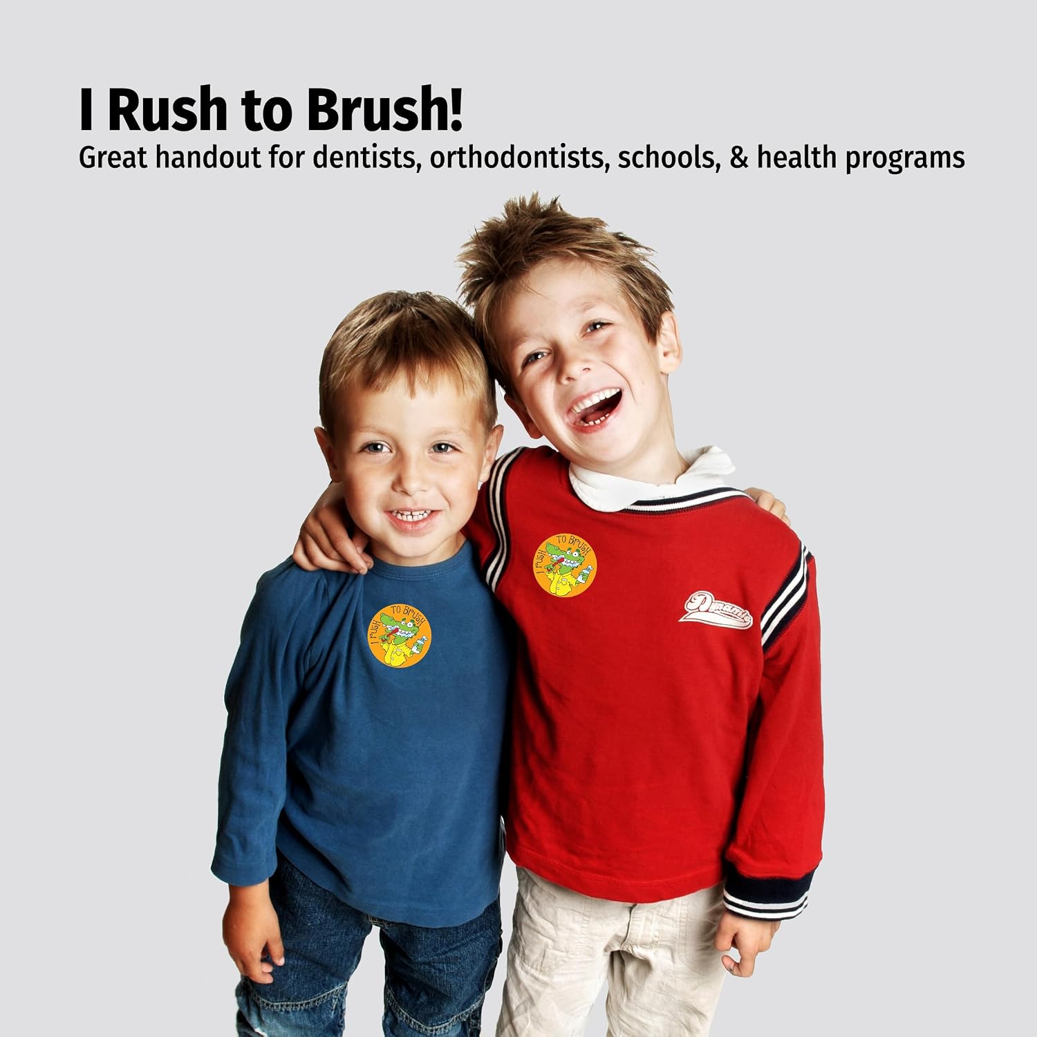ZOCO - Brush Your Teeth Stickers (400 Count) - I Went to the Dentist, Dental Office Toys for Kids - 2" Round