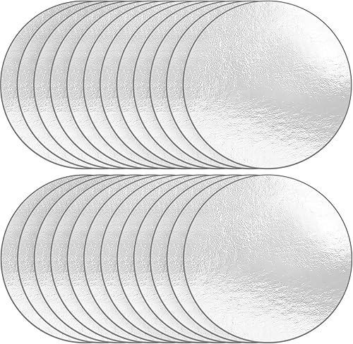 Fulmoon 100 piezas de papel de espejo plateado, cartulina metálica de 3 pulgadas, círculos reflectantes, hojas de tablero de espejo de aluminio,