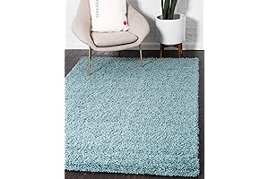 Unique Loom Shag Area Rug in Light Slate Blue