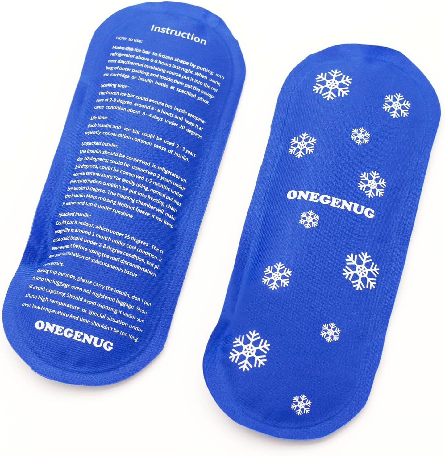 Ice Packs（2 Packs） for Insulin Cooler Case,Cold Packs Suitable for Diabetic Insulin Cooler Bag,Reusable Hot and Cold Packs