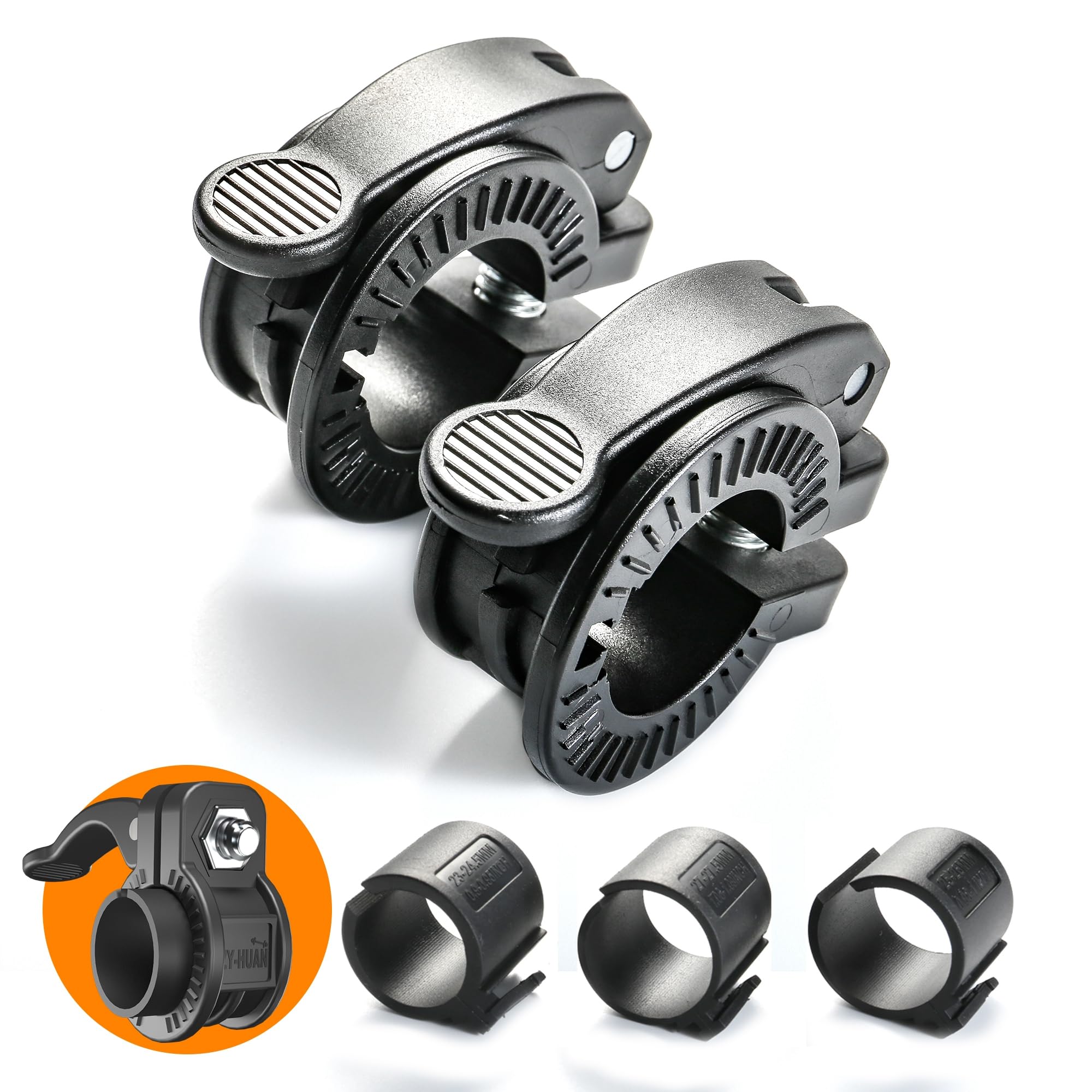 Pinces D’haltères Réglables 2.5 Cm – Colliers à Dégagement Rapide, Pour Barres De 23 à 30 Mm, Charge Jusqu’à 400+ Lbs