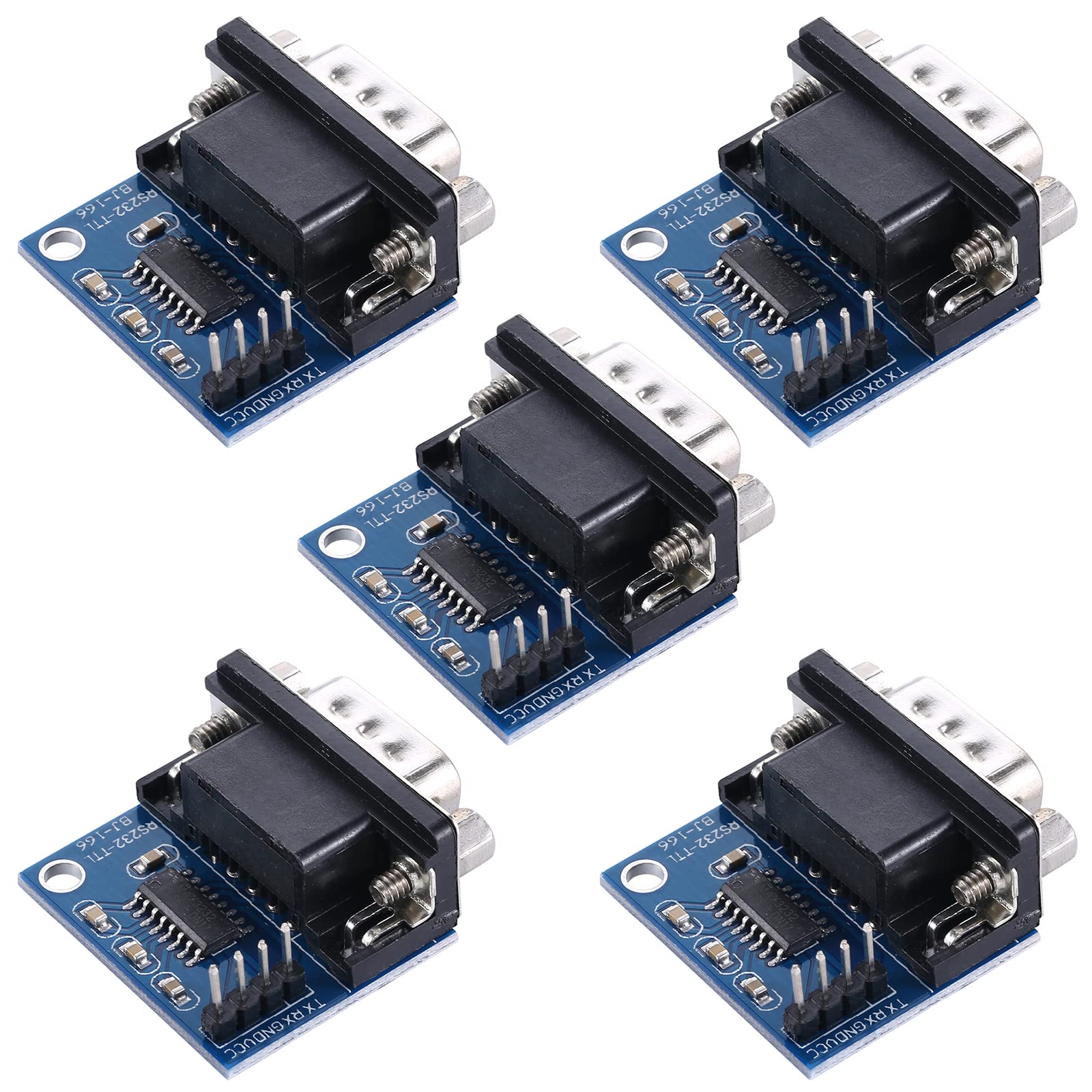 5PCS MAX3232 3.3V to 5V DB9 Male RS232 Serial Prot to TTL Converter Module Root Connector for Arduino Raspberry Pi and Microcontrollers