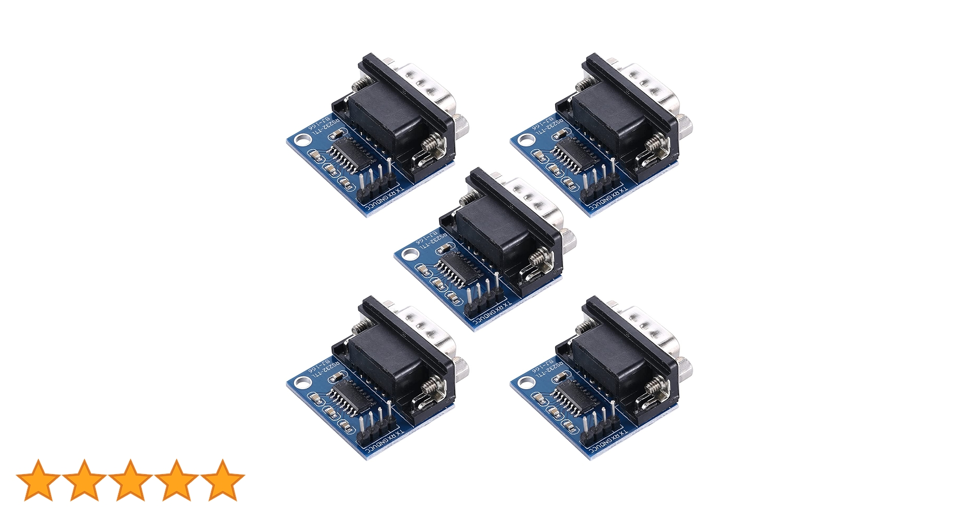 ANMBEST 5 peças MAX3232 3,3 V para 5 V DB9 macho RS232 Serial Prot