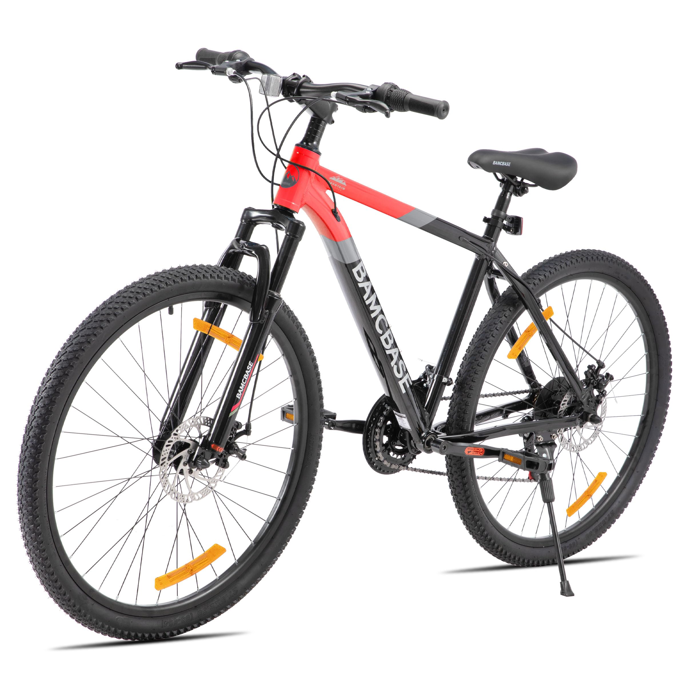 HILAND Rockford rower górski MTB 27,5", dla mężczyzn i kobiet, 18-biegowy rower z hamulcem tarczowym dla mężczyzn i kobiet, aluminiowa rama, Hardtail, unisex, dla dorosłych, czerwony