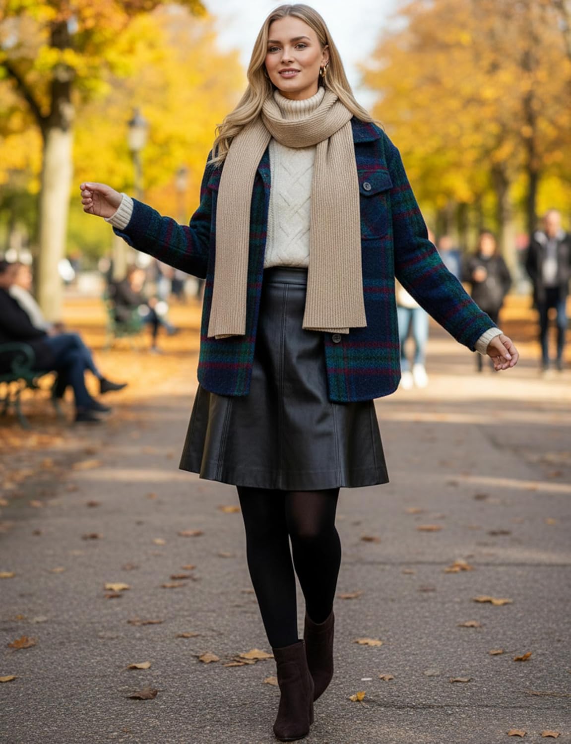 Winter Sarf for Womens, Solid Warm Scarves for Womens Lightweight, Long Shawls Wraps Pure Color for Cold - Image 6