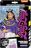 Vista 1 de That Girl Lay Lay: Cuaderno de bocetos de diseño de moda - Make It Real, Nickelodeon, incluye 214 calcomanías y plantillas, dibuja boceto y crea