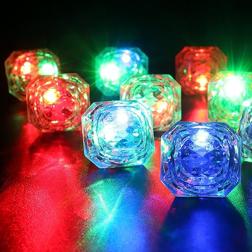 Miniatura 3 de Konsait - Anillo de luz LED intermitente con forma de diamantes, brillan en la oscuridad, anillos para despedida de soltera, cumpleaños, regalo de