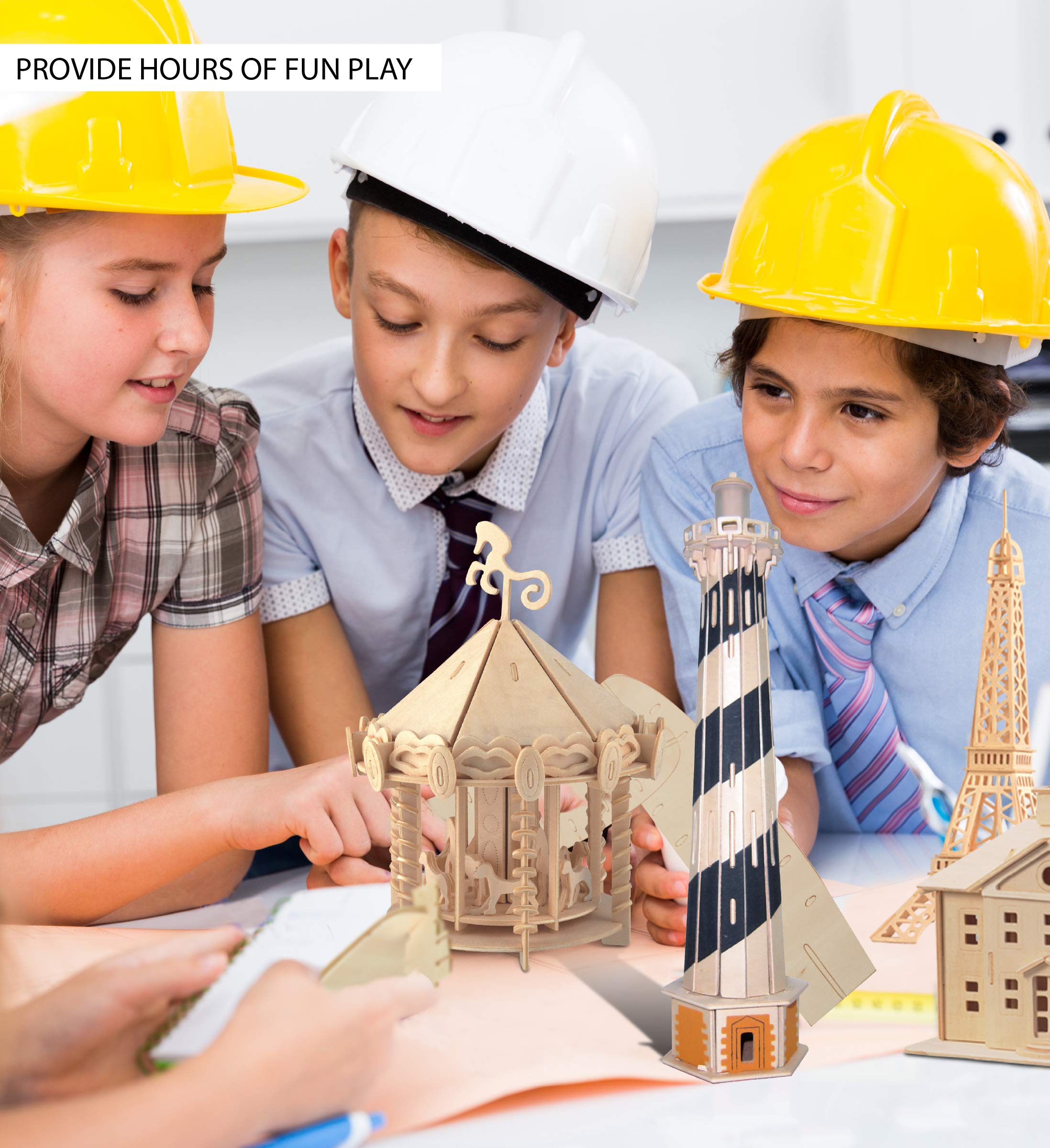 Puzzled Light House 3D Jigsaw Woodcraft Kit Wooden Puzzle - Image 4