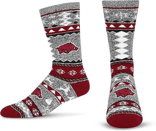 Miniatura 10 de For Bare Feet Ugly Holiday Sweater Crew Sock NCAA
