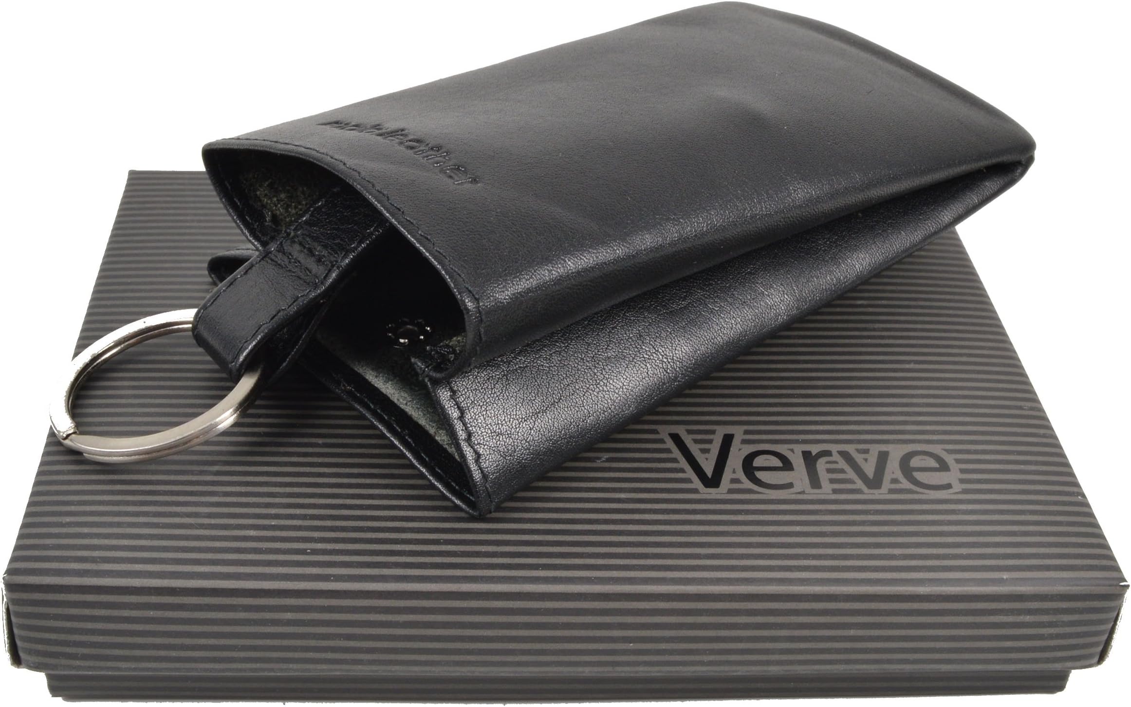 Mala Leather Verve Quality Bell Key Case Wallet Holder Key Ring (Black)