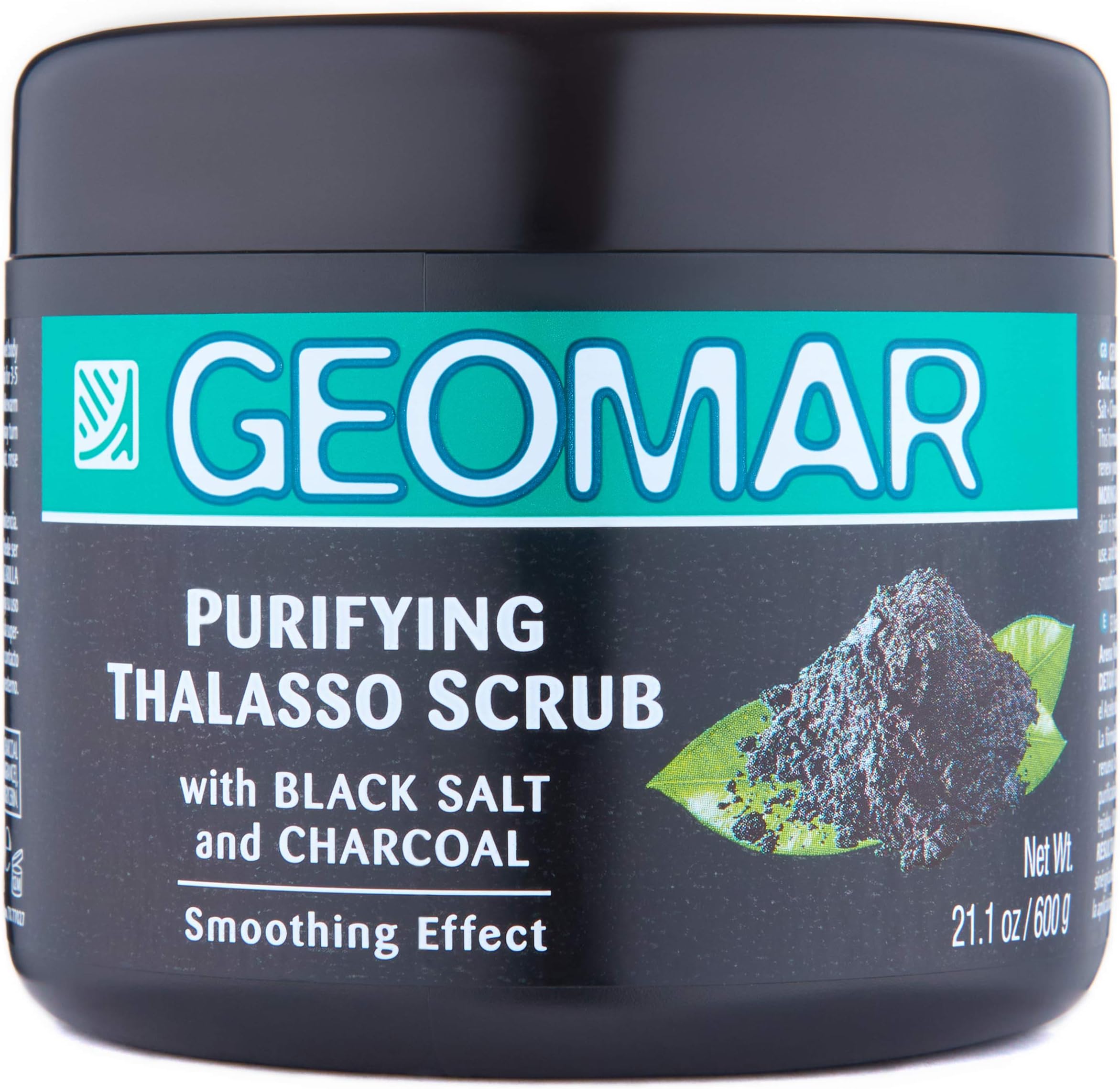 GeomarActivated Charcoal Scrub - 21oz Natural Charcoal Body Scrub - Body Exfoliating Scrub, Dead Skin Remover For Body, Detox Skin
