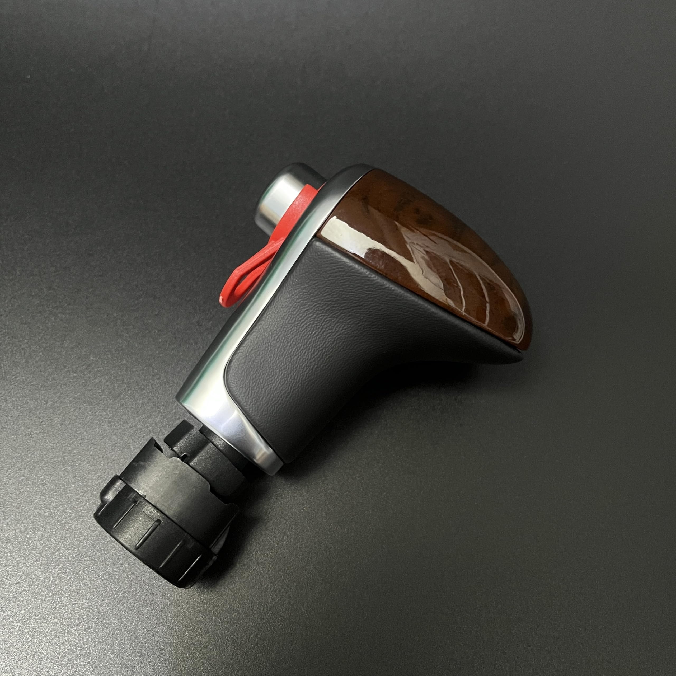 Miaozgy Peach Wood Leather Car Part Gear Shift Knob For Audi Q7 Q5 A3 A4 A5 A6 A7 C6 C7 4G1 713 139 4G1713139 For Car(Peach Wood Leather)