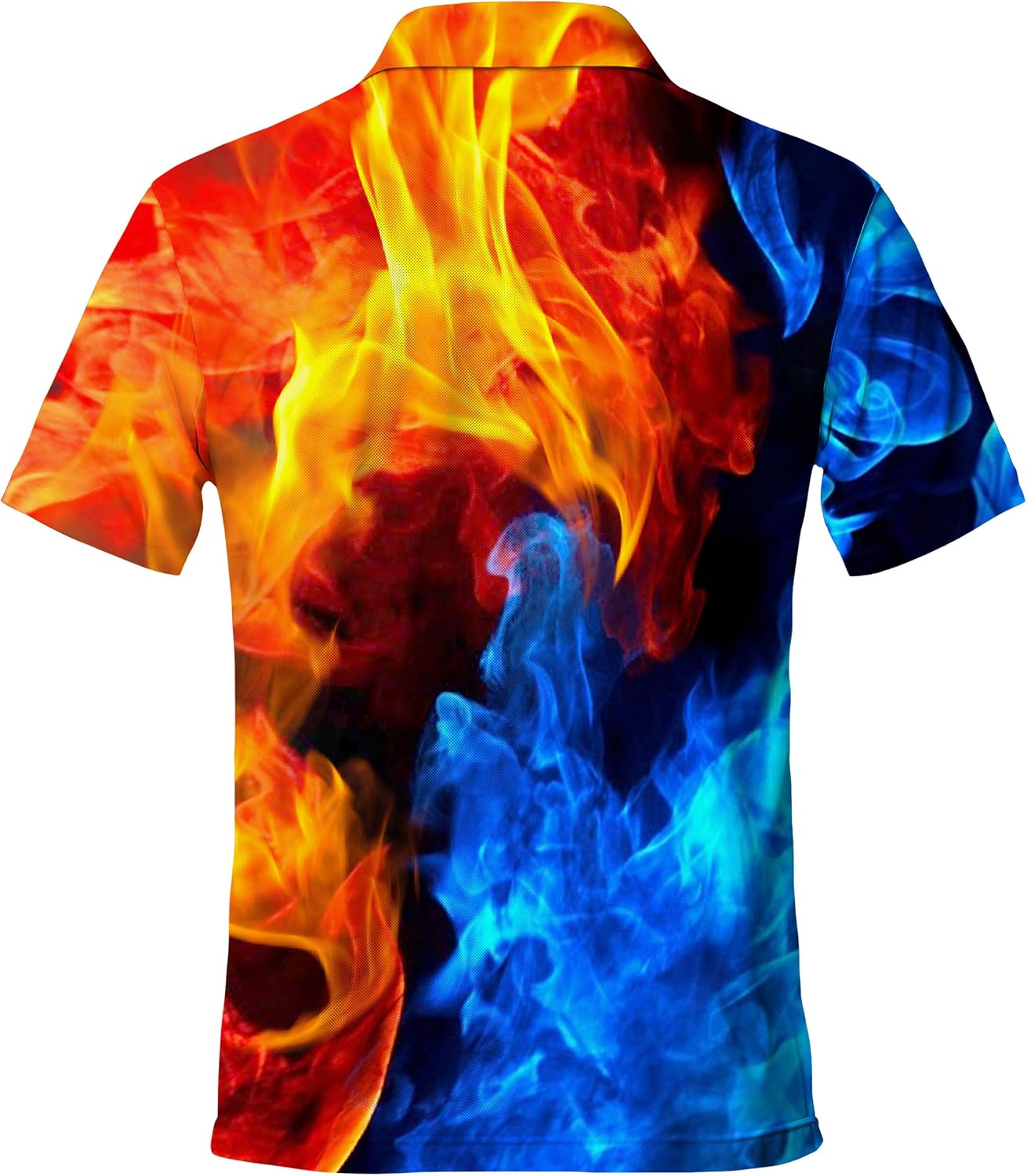 ACEPrints Hawaiian Polo Shirts for Men Mens Polo Shirts Short Sleeve Button Up Shirt Men Golf Shirts O1