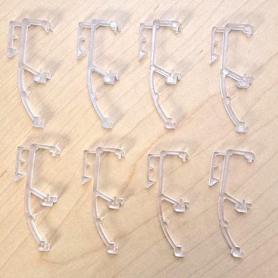 Qty 8. Valance Clip for Mini Blinds, Aluminum Blinds, PVC Blinds (Angular Hook-4033)