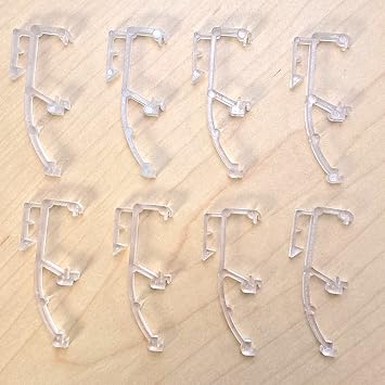 Qty 8. Valance Clip for Mini Blinds, Aluminum Blinds, PVC Blinds (Angular Hook-4033)