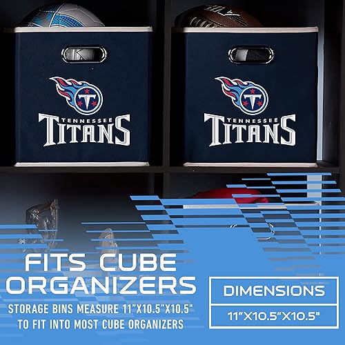 Miniatura 61 de Cubo de almacenamiento Franklin Sports, de tela, del equipo de la NFL, apto para adaptarse a contenedores de almacenamiento (11 x 10.5 x 10.5), San