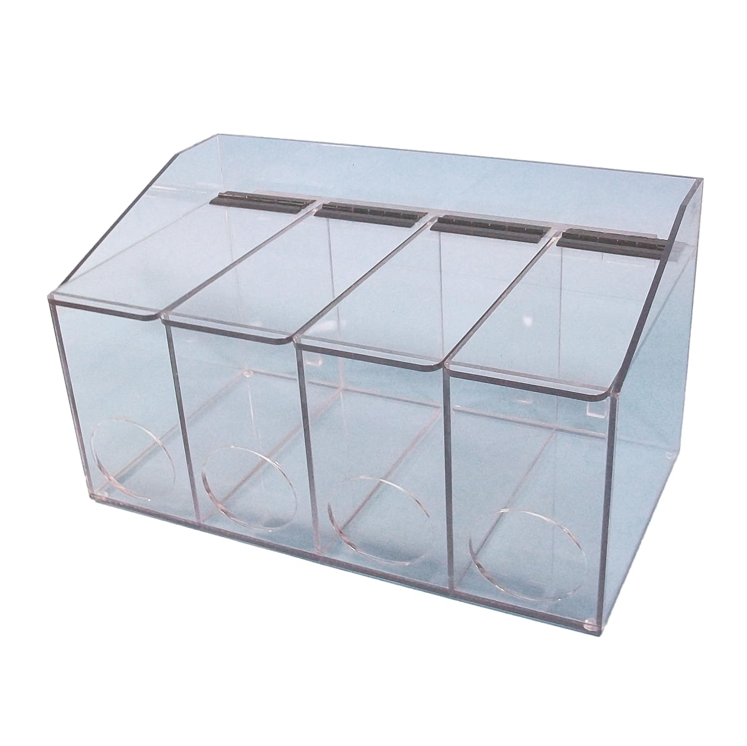 SCurve GD400 PETG 4 Compartment Glove Dispenser with Front Access, 1/