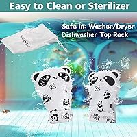Vista 5 de Manopla de dentición para bebé con cepillo de dientes para bebé y masajeador de dentición guante de dentición para bebé 2 manoplas con cepillo