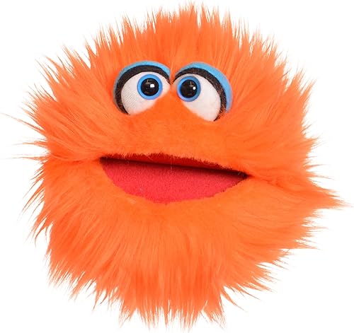 Living Puppets - Gigi The Orange Friendly Monster de 9 pulgadas, marioneta de mano de felpa para niños y niñas