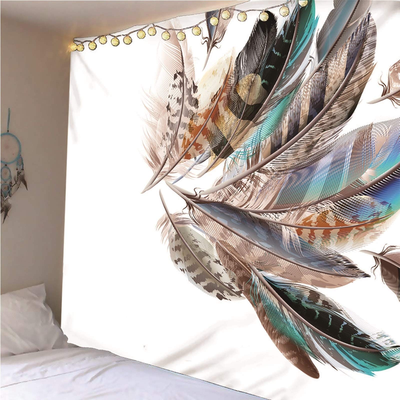 Aeici Tapices Om, Tapiz Sofa Plumas Tapices De Pared Pareo/Toalla De Playa Grande, Sofá(300X260Cm)
