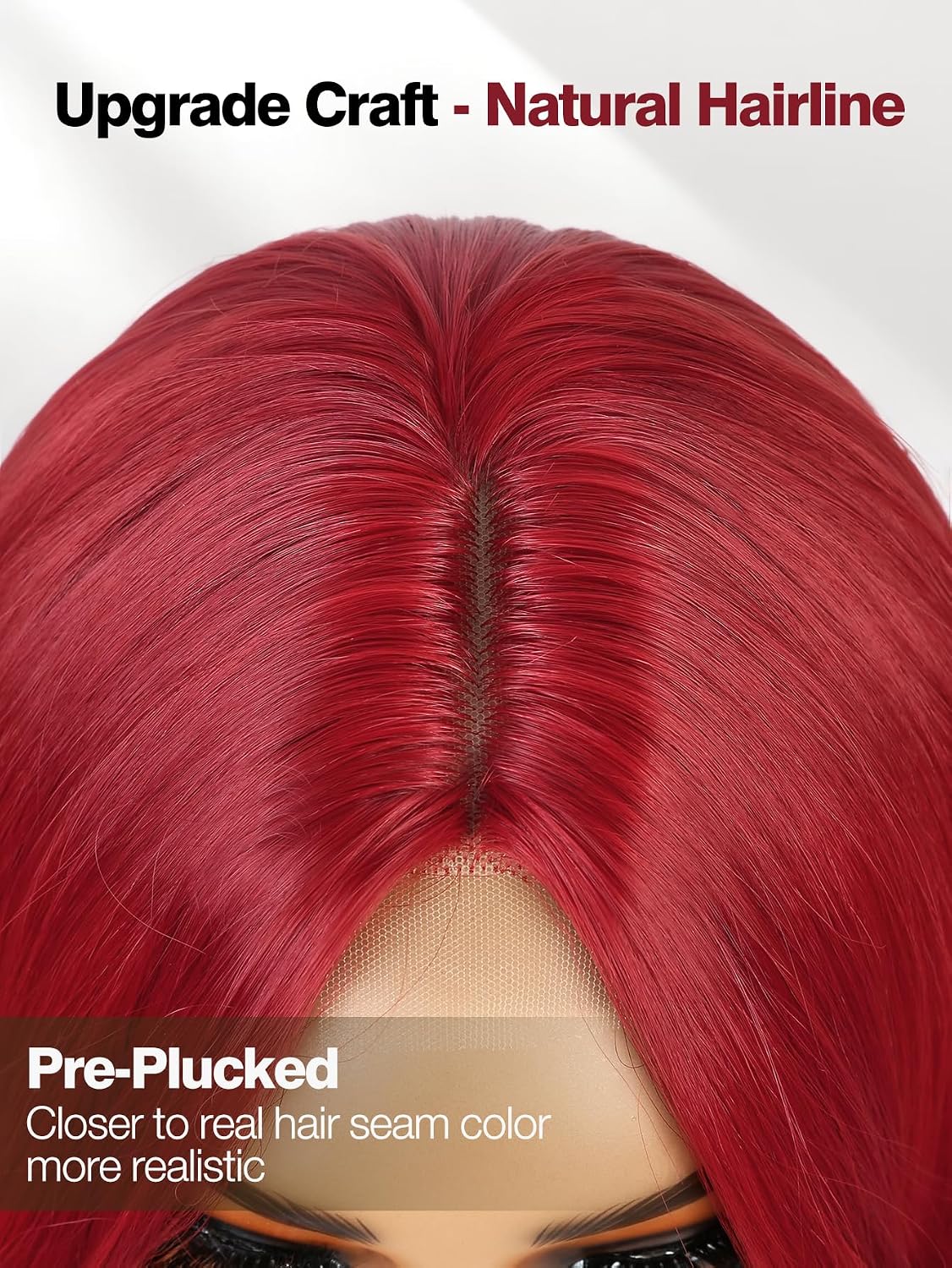 WIGER Red Mermaid Long Wavy Wig for Cosplay Layered Middle Part Curly Wavy Wigs TALOS Synthetic Heat Resistant Fiber Wig for Cospaly Party Christmas