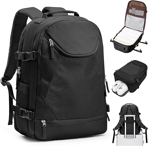 Mochila de viaje para laptop, negro (C-BLACK), Mochilas de viaje