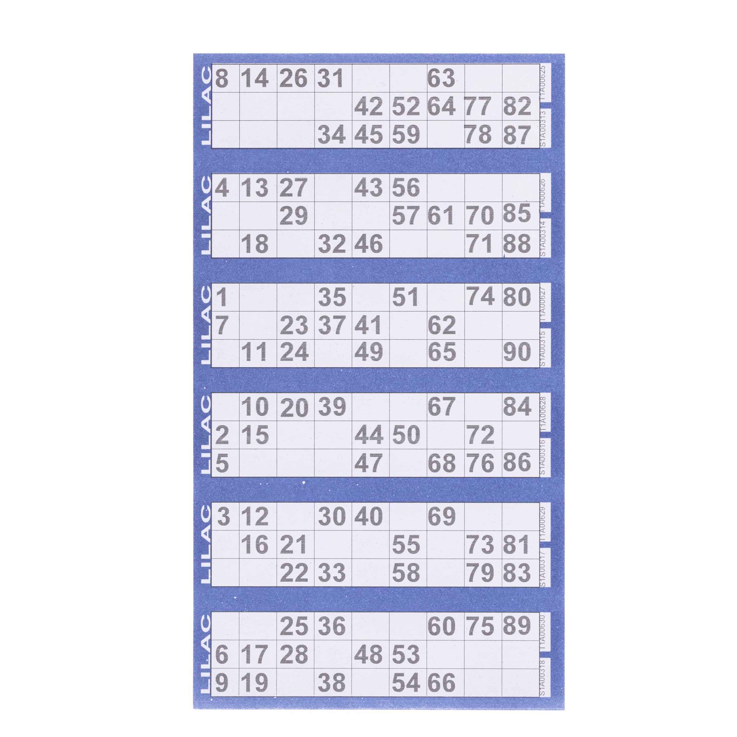 evelay Bingo-Bücher | 6-seitige Bücher Großdruck 3600 Tickets Mehrfarbig mit Sicherheitscodes | Bingo-Karten zum einfachen Abreißen (100)