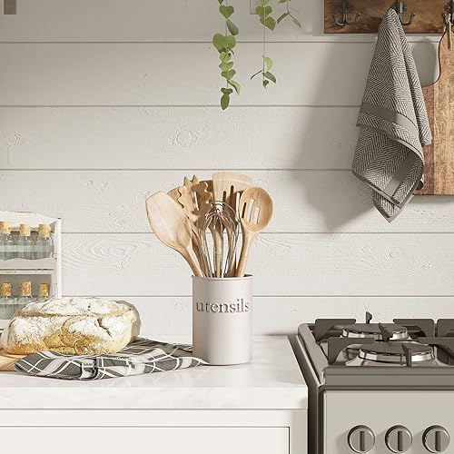 Miniatura 7 de Barnyard Designs Soporte de metal para utensilios de cocina para encimera, soporte de utensilios de cocina de granja para decoración de mostrador de